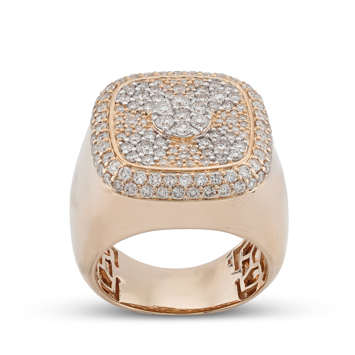 Square Shape Yellow Ring 2.44CT Natural Diamond 10K Yellow Gold Ring