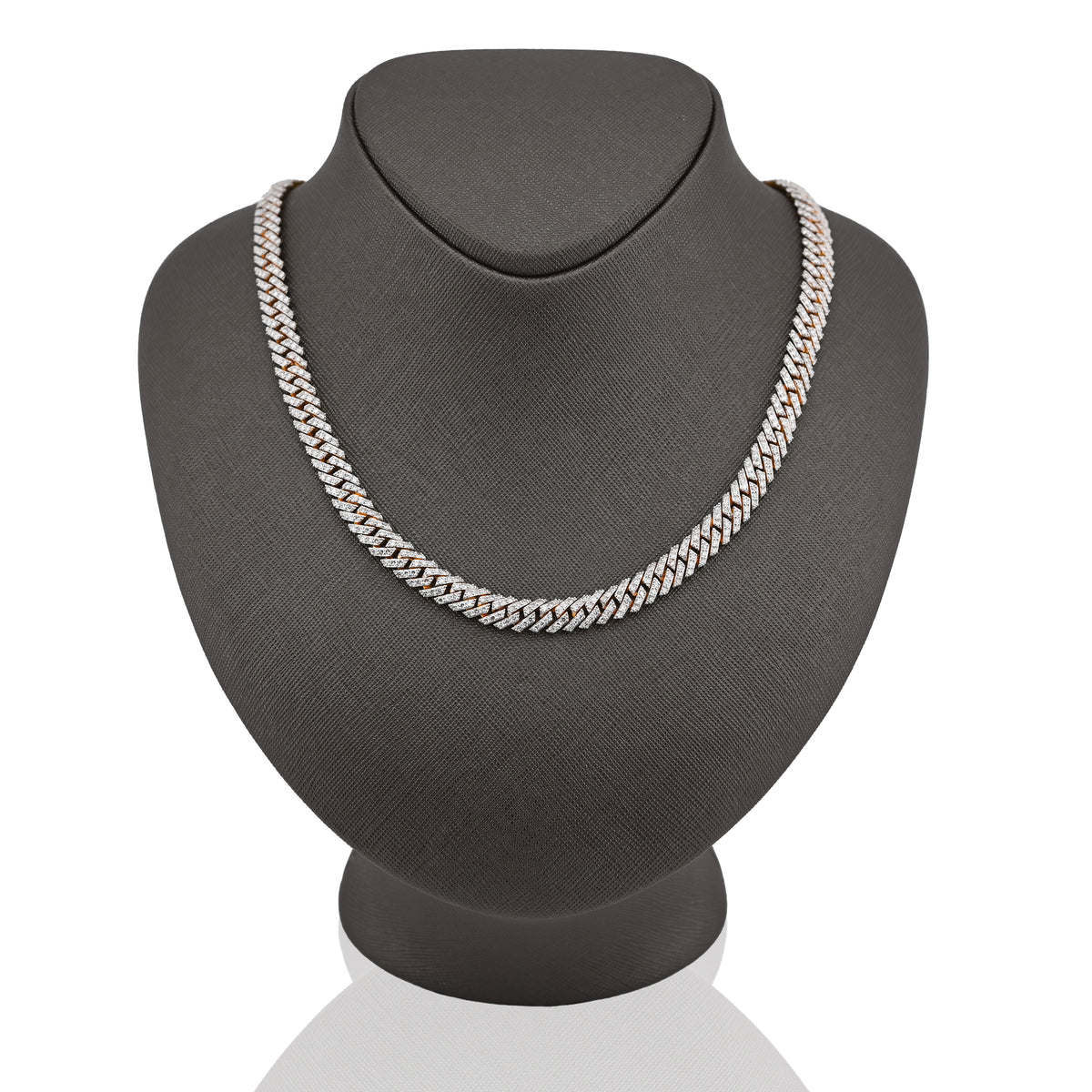 925 Yellow Silver 12.87CT 8MM Lab Diamond Snake Cuban Link Chain 21" Necklace — view 9