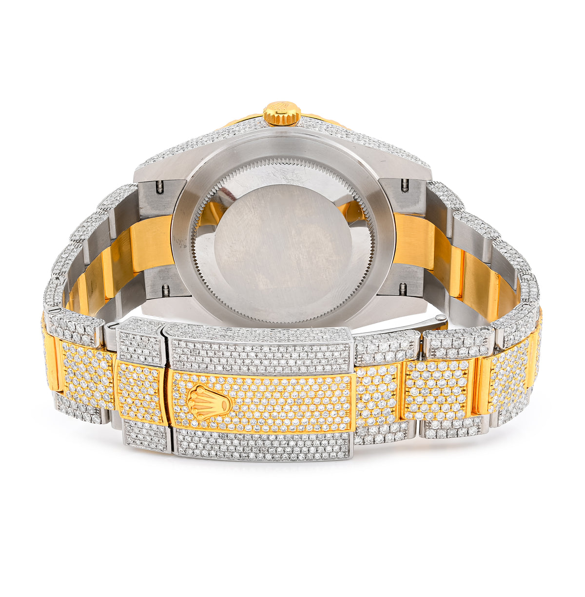 Rolex 41MM DateJust Yellow Gold & SS 19CT Natural Diamond Bussdown Roman Numeral Dial Oyster Band 126333 — view 5