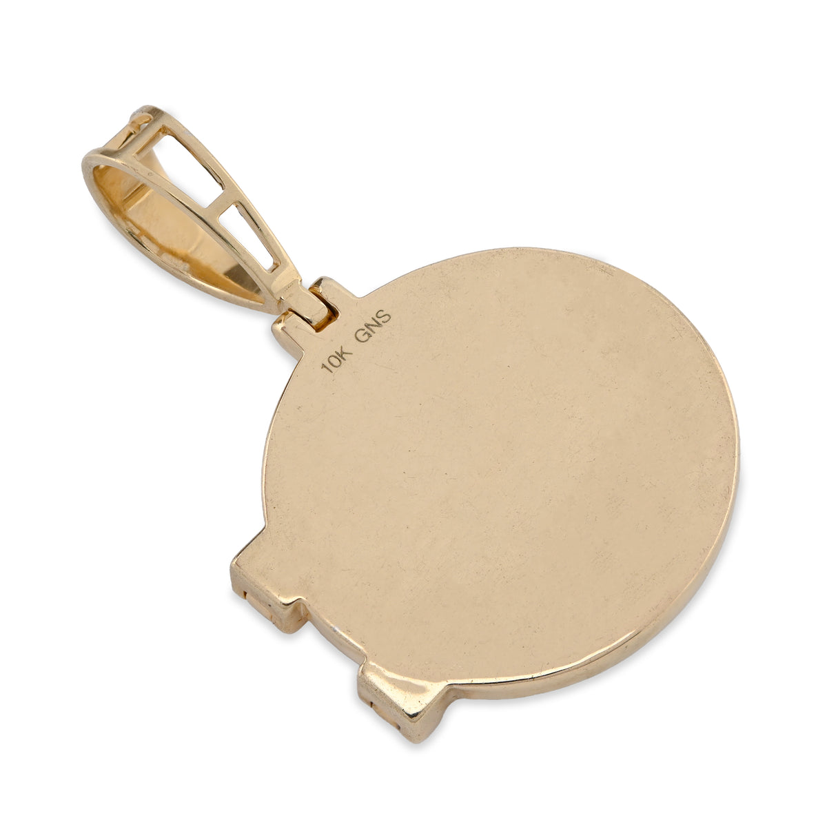 10K Yellow Gold Vault Door Memory Picture Pendant 0.6CT Natural Diamond Men Women Charm — view 11