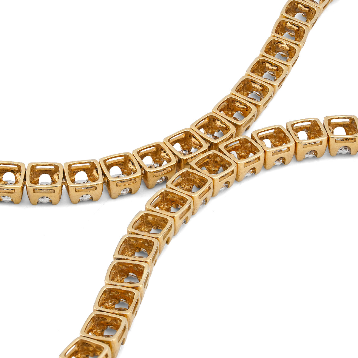 10K Yellow Gold 3.62CT 20" Natural Diamond Men Tennis Chain — view 5