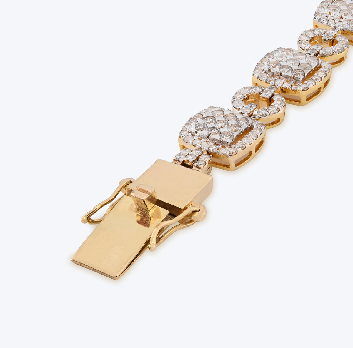 10K Yellow Gold Natural Diamond 7.4CT Round10MM Tennis Bracelet 8" Men Women 21.5g — view 4