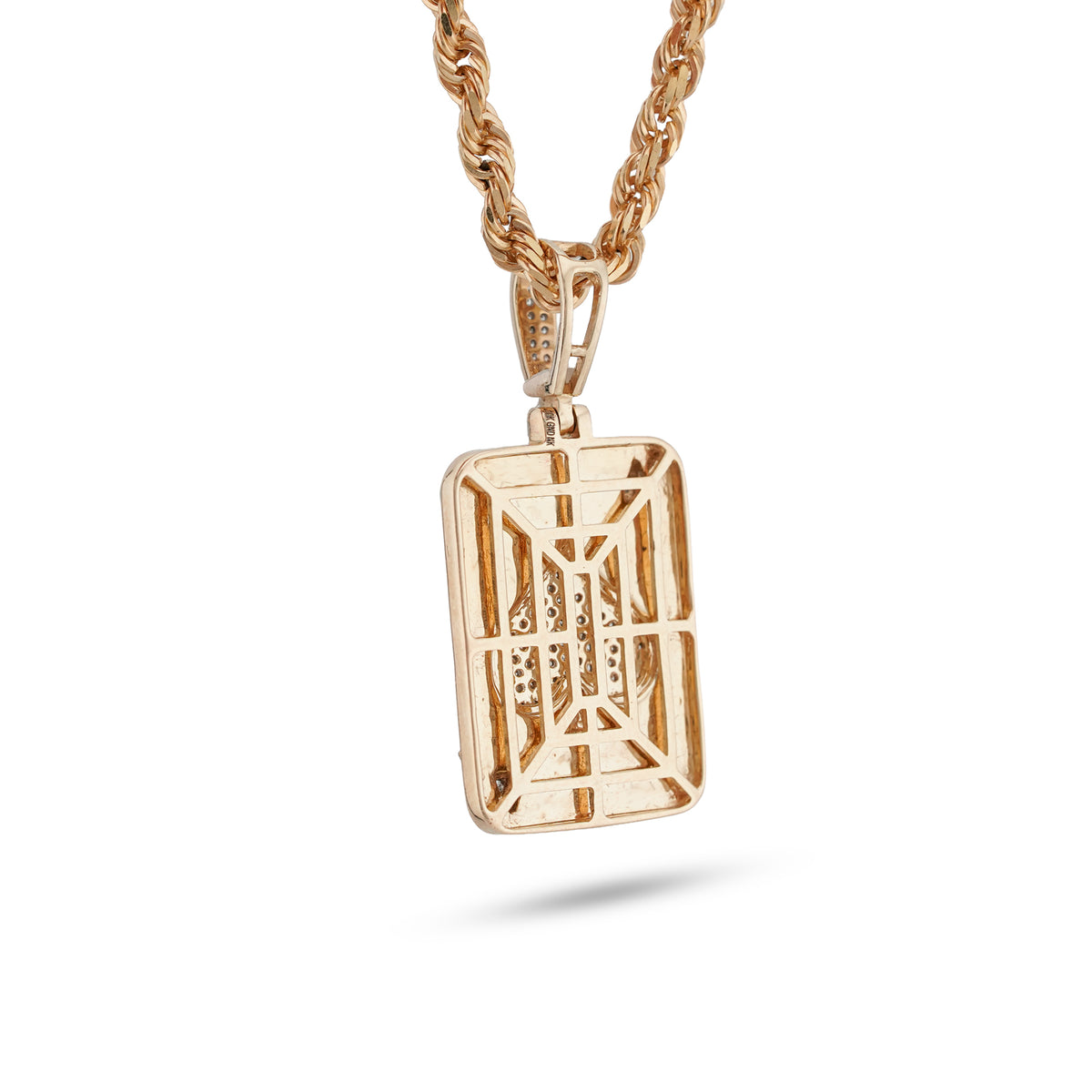 Spades Ace Charm 0.5ct Natural Diamond 10K Gold Men Women Pendant