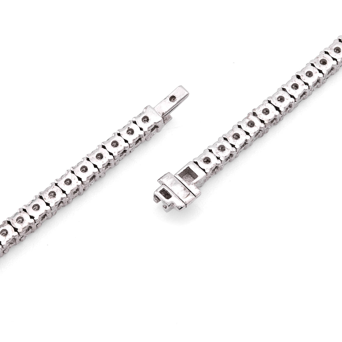 925 SS 9CT Lab Diamond Tennis Chain Men Women Necklace 16" — view 5