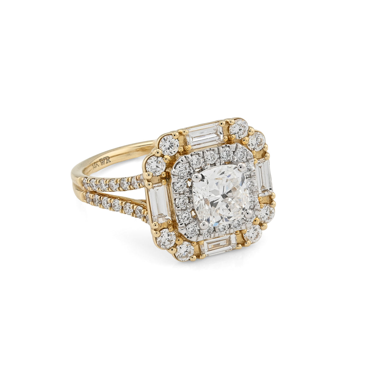 14K Yellow Gold 2.19 CTW Lab Diamond Women's Ring — view 9