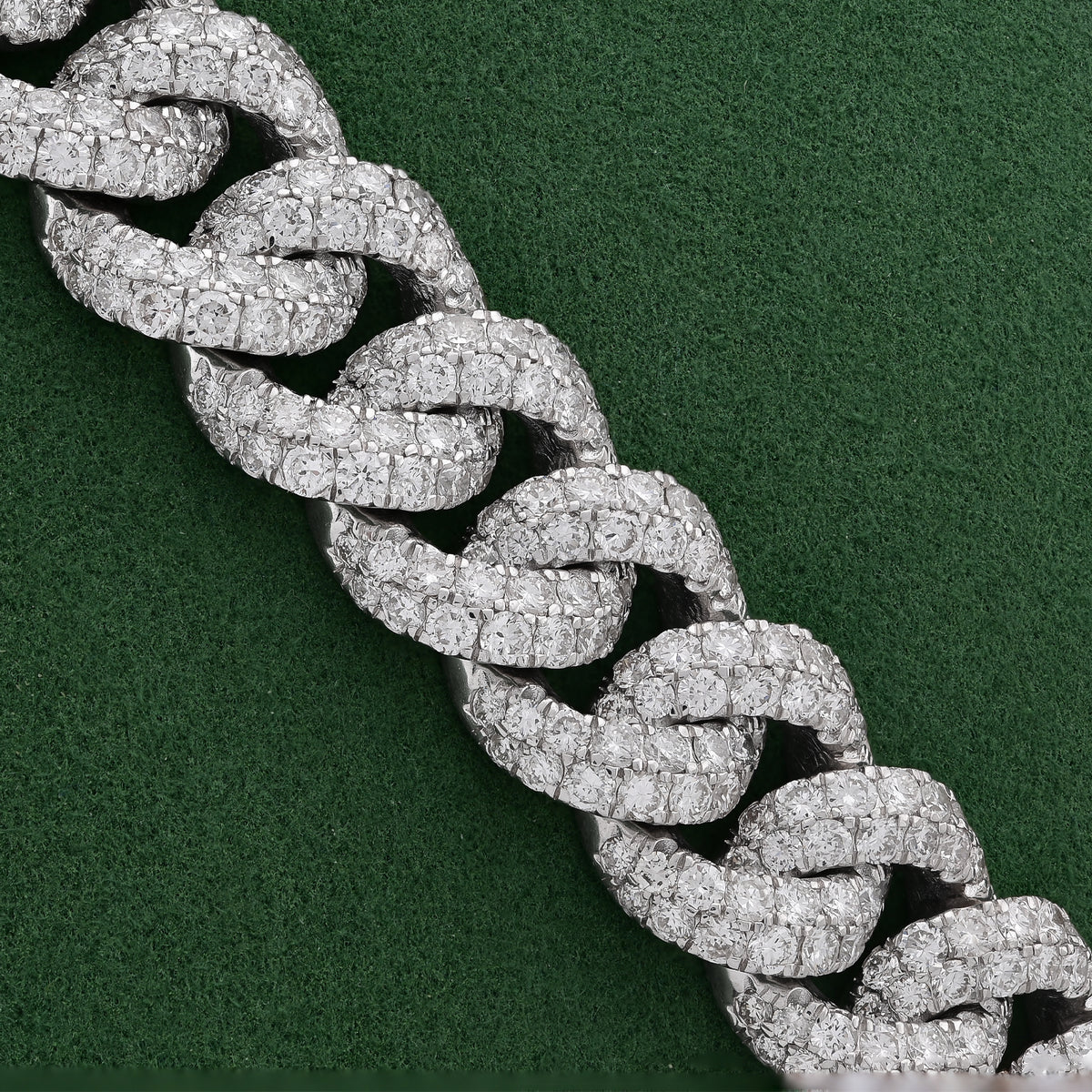 18MM Cuban Link Chain 104.5CT Lab Diamond 925 Silver 22" Big Pointer Men Necklace — view 4