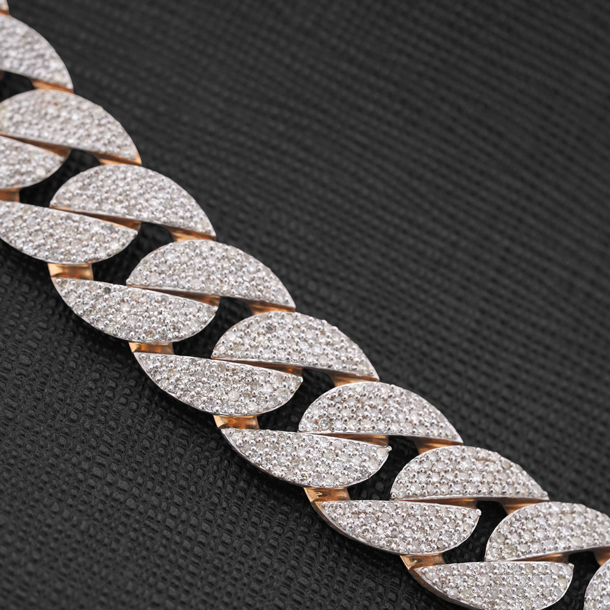 10K Yellow Gold 19.87CT Natural Diamond Cuban Link Chain 12MM 22" Men Necklace — view 11
