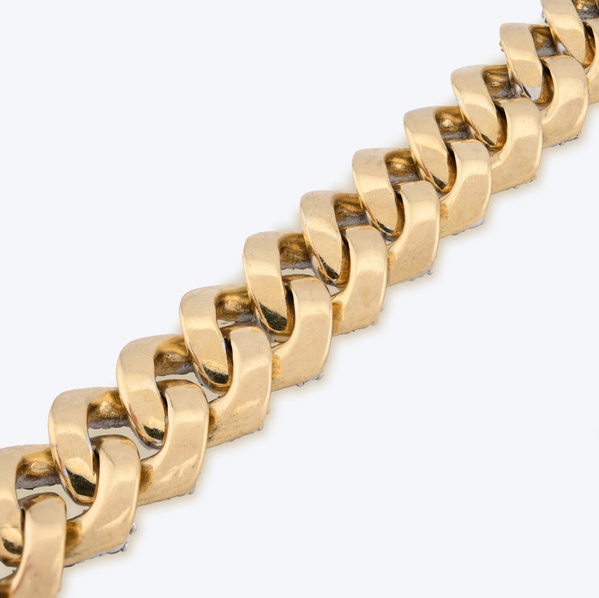 10K Yellow Gold 13CT Natural Diamond 14MM Cuban Link Bracelet 8" Men Women 56.4g — view 15