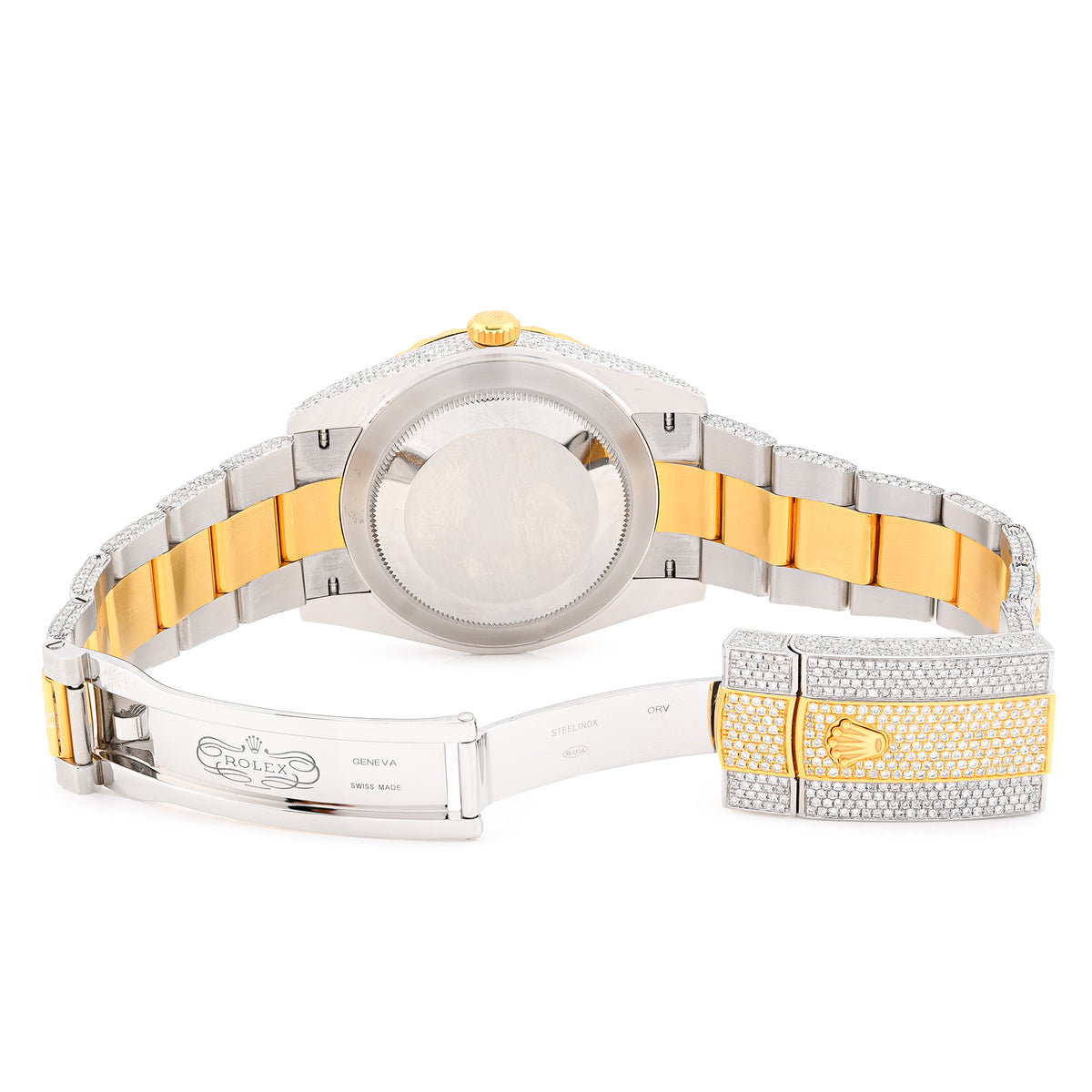 Rolex 41MM DateJust Yellow Gold & SS 19CT Natural Diamond Bussdown Roman Numeral Dial Oyster Band 126333 — view 4