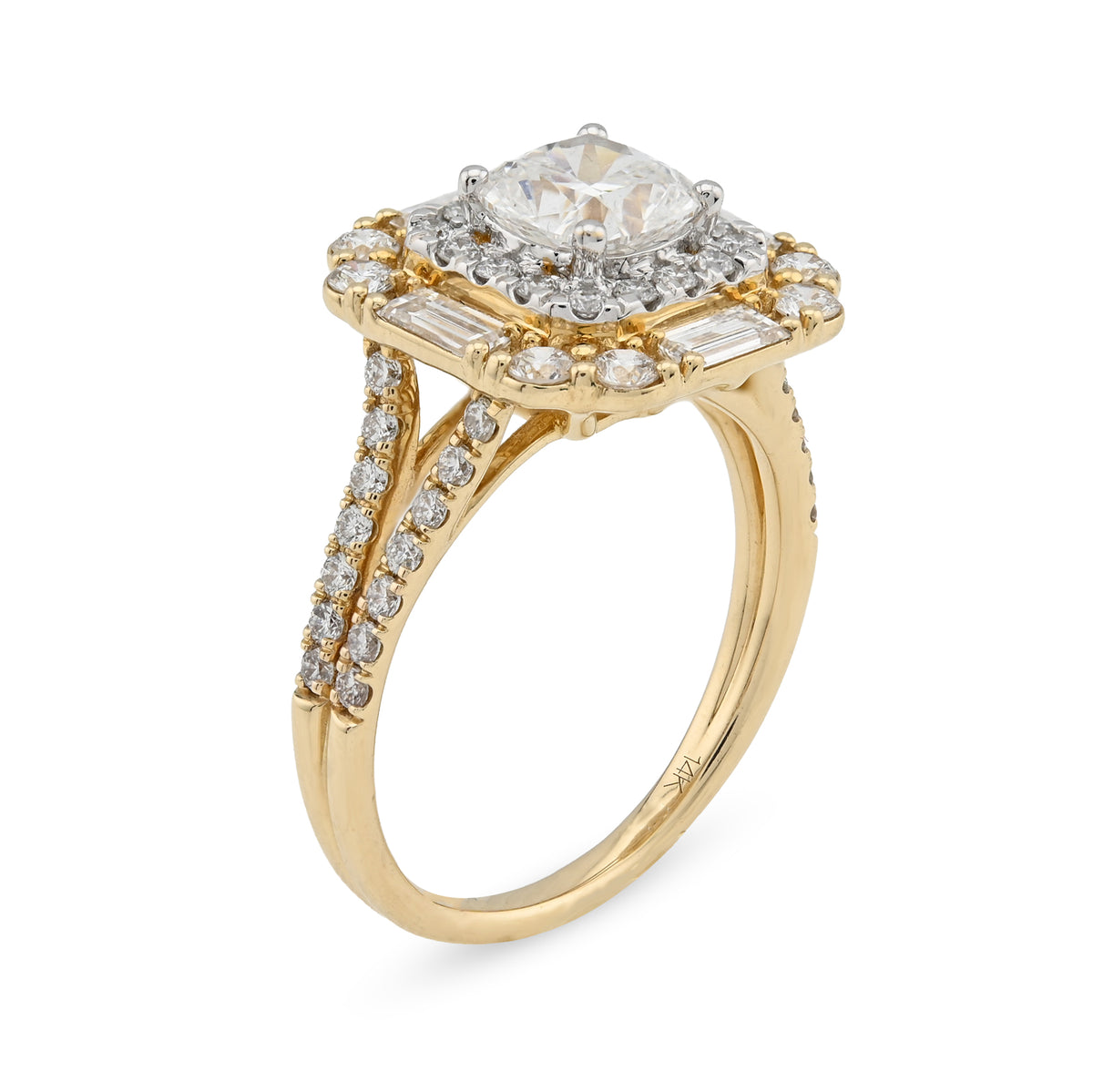 14K Yellow Gold 2.19 CTW Lab Diamond Women's Ring — view 7