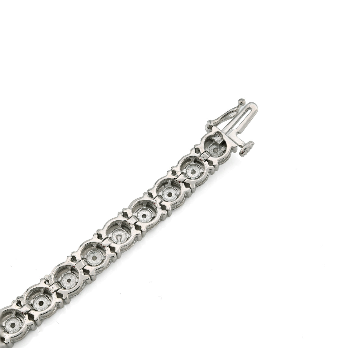 925 Silver 0.8CTW Natural Diamond Tennis Bracelet 5MM 8" Men — view 10