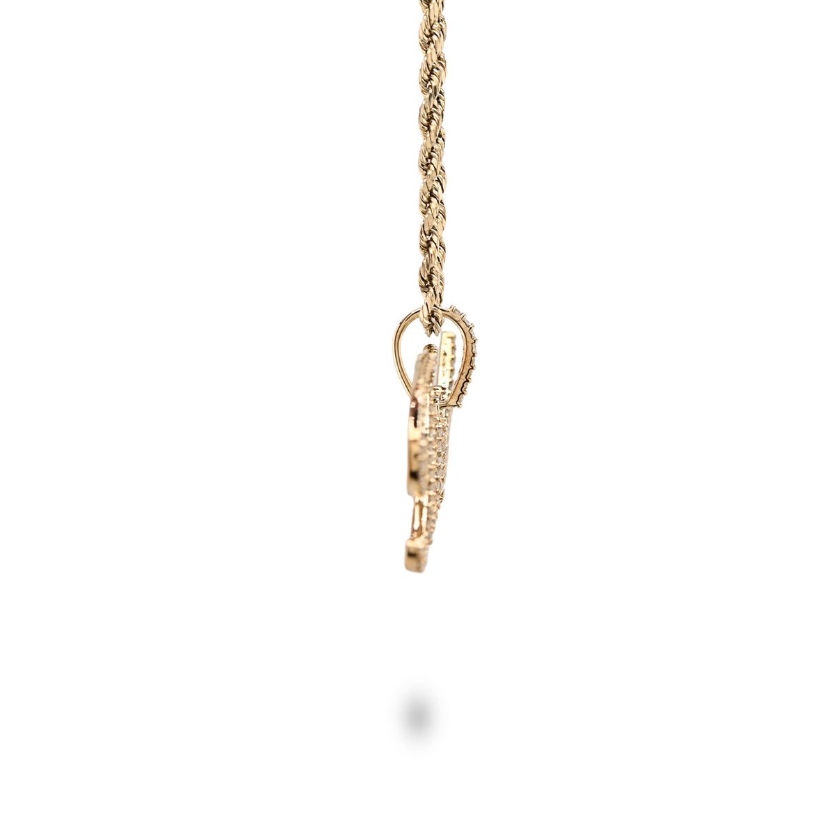 10K yellow Gold 1.25 CT Natural Diamond "TANISHA" Name Pendant 3.6 g Women Charm — view 3