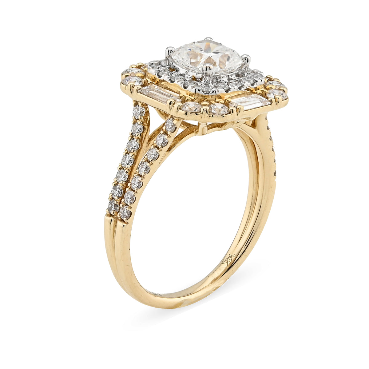 14K Yellow Gold 2.19 CTW Lab Diamond Women's Ring — view 3