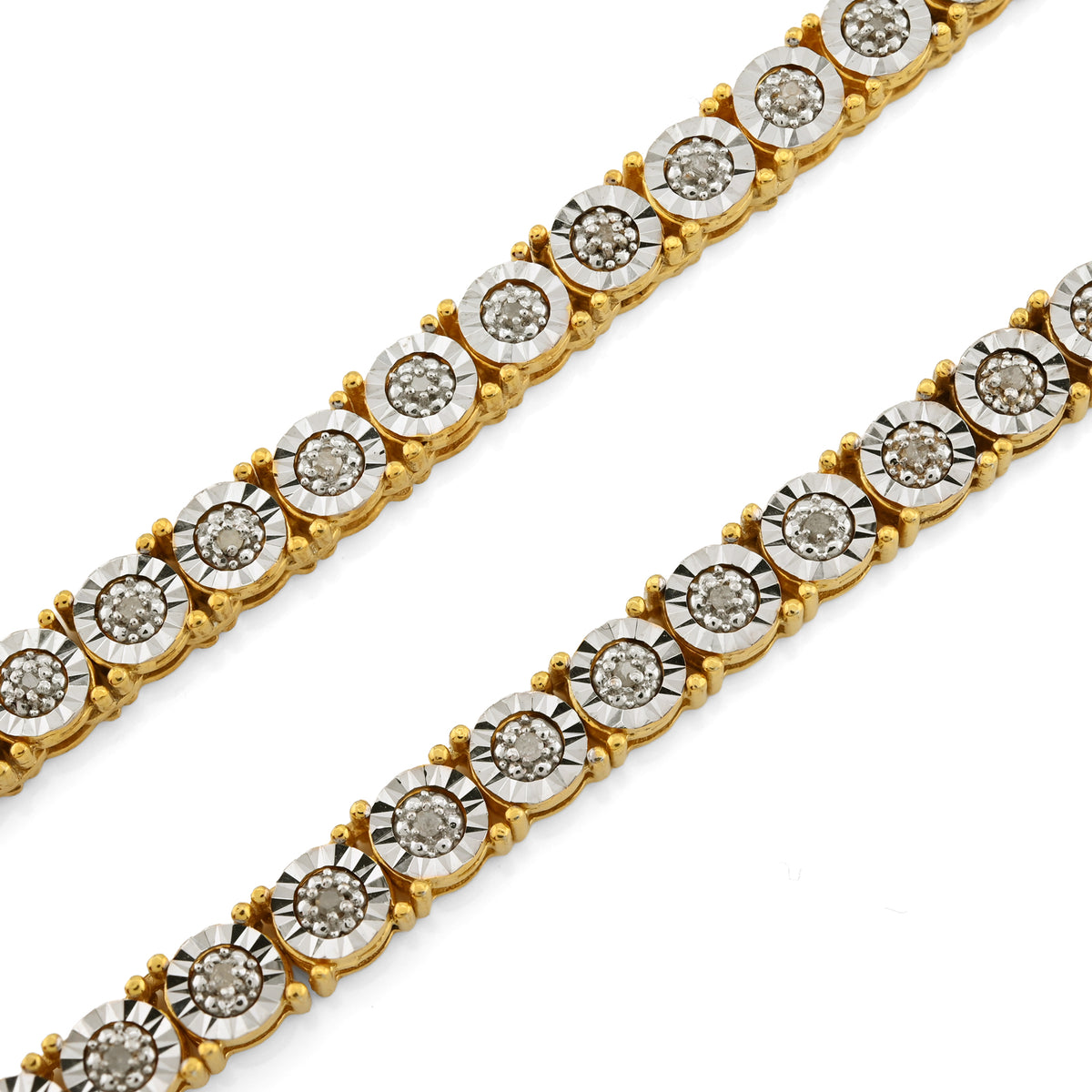 925 Yellow 2CTW Natural Diamond Tennis Chain 4.5MM Necklace 18" Men — view 8
