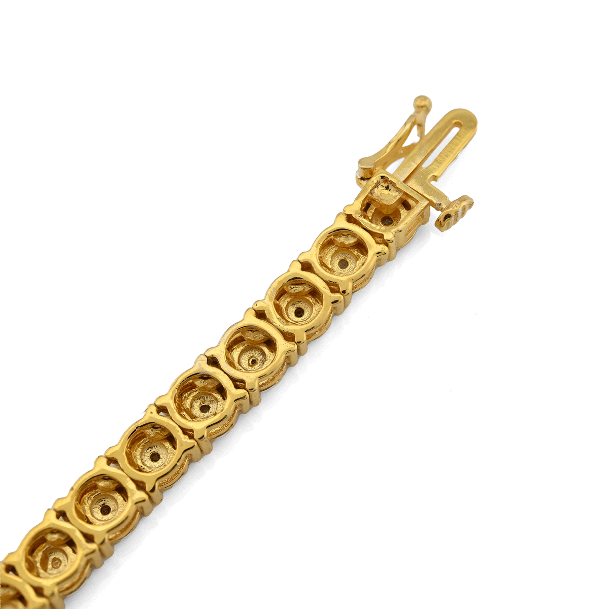 925 Yellow 2CTW Natural Diamond Tennis Chain 4.5MM Necklace 18" Men — view 10