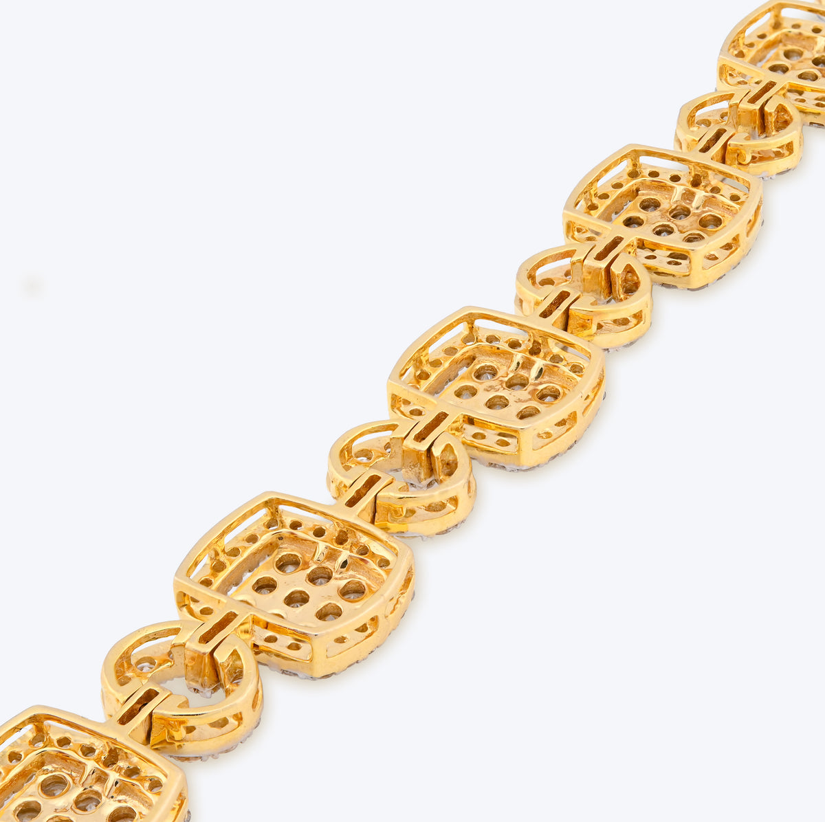 10K Yellow Gold Natural Diamond 7.4CT Round10MM Tennis Bracelet 8" Men Women 21.5g — view 8