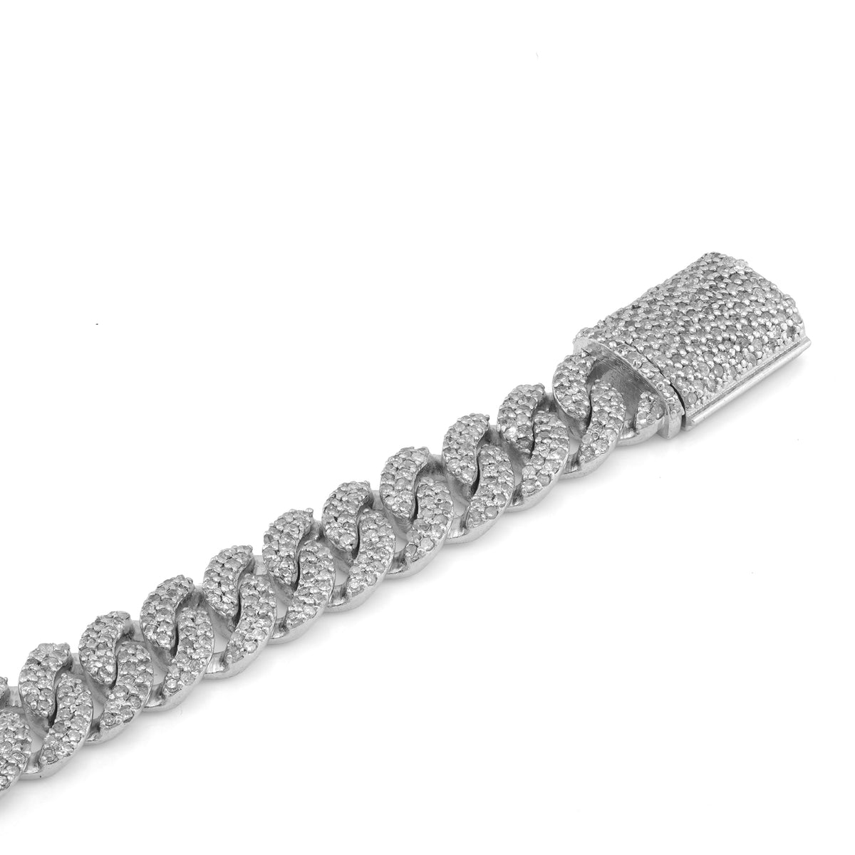 925 SS 8.10CT Natural Diamond 7MM Round Cuban Chain 22" Men Women Necklace — view 10