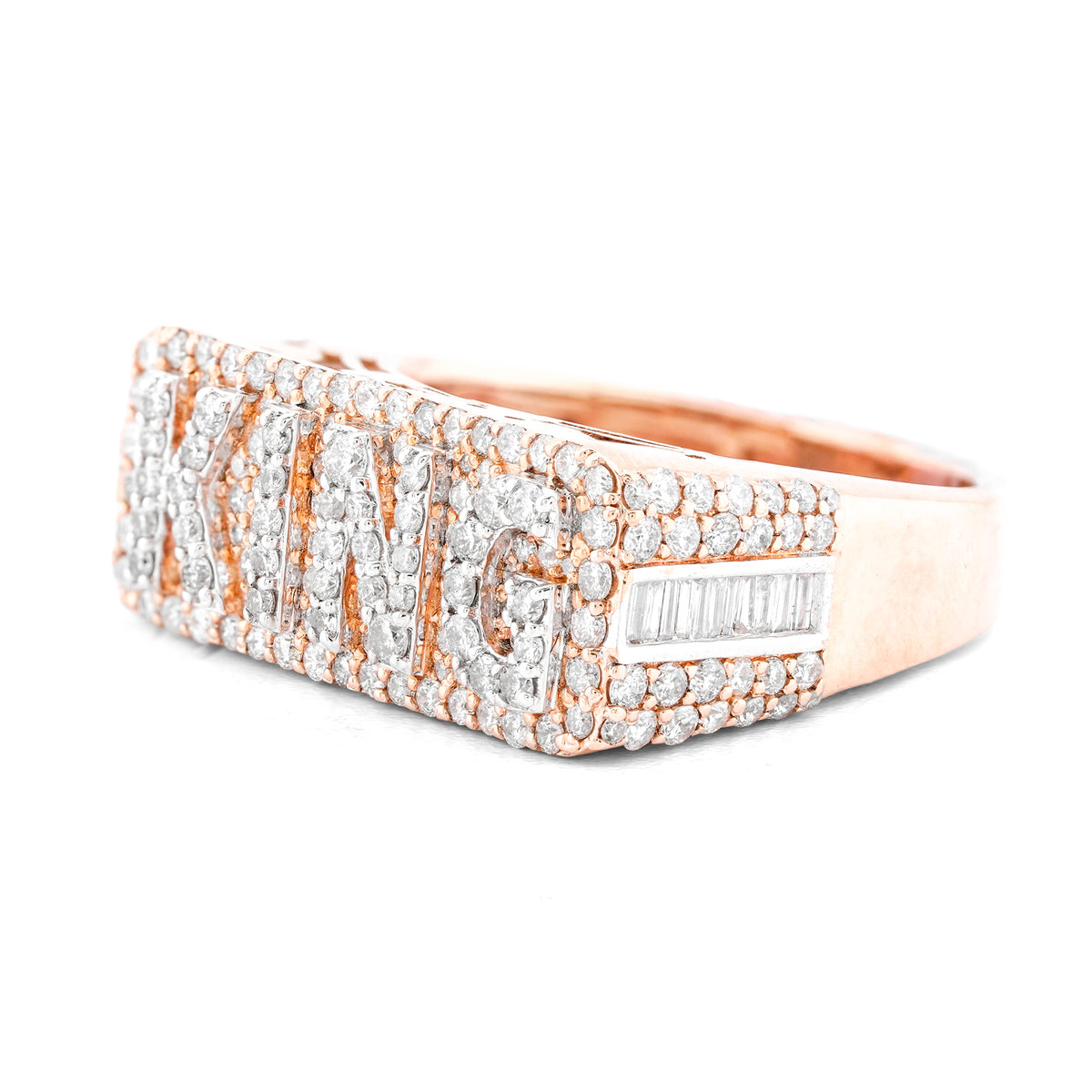 "KING" Ring 10K Yellow Gold 1.85CT Natural Diamond Ring