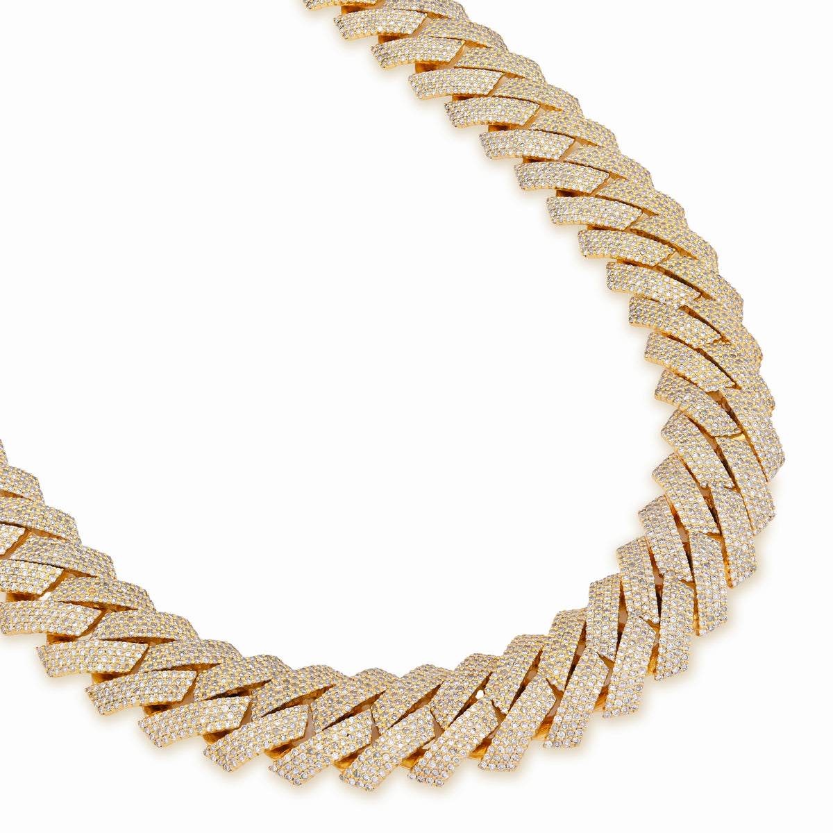10K yellow Gold 23.5CT Natural Diamond 14MM Cuban Link Chain 22" Men Necklace 169.6g — view 6