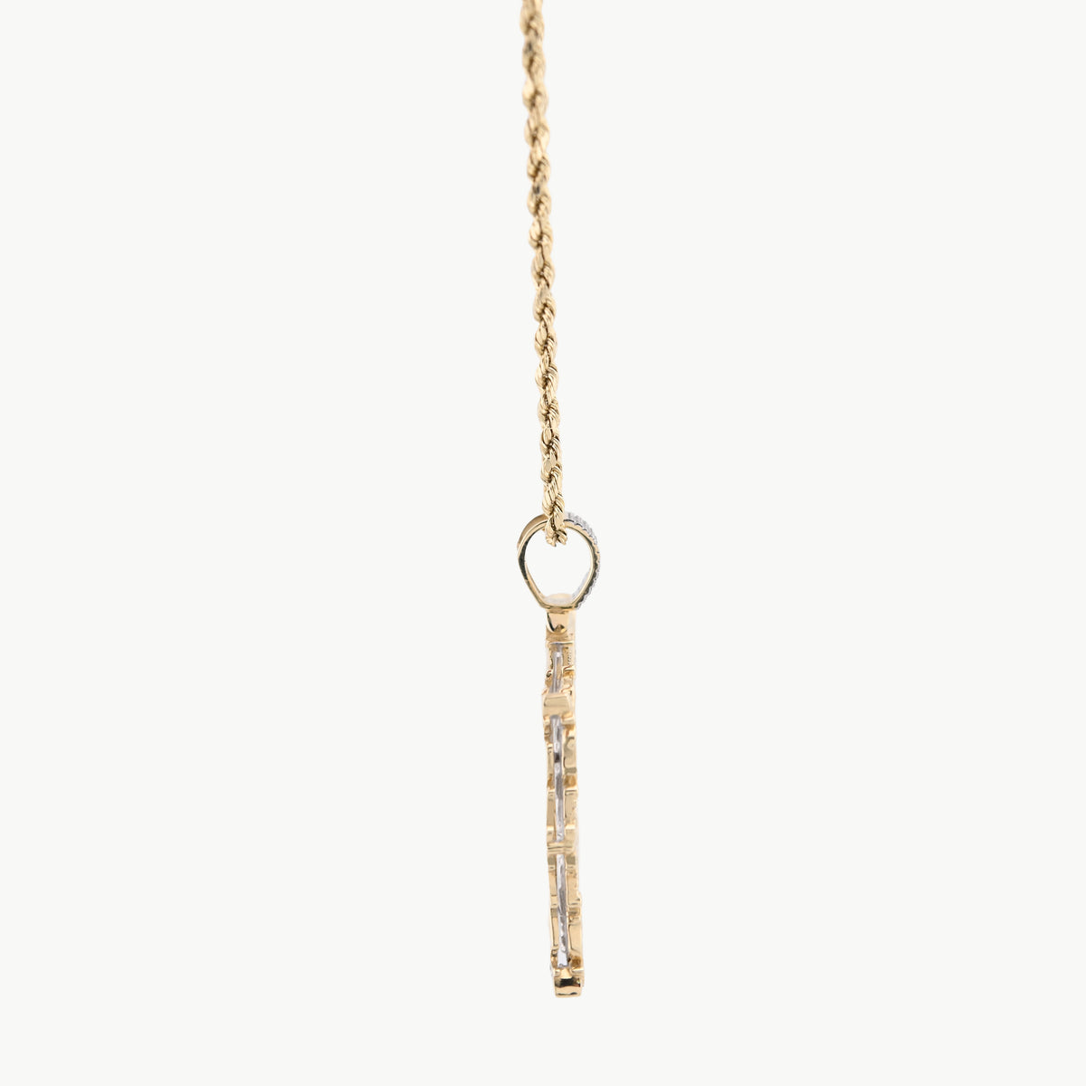 10K Yellow Gold 0.80 CT natural Diamond Last Supper Pendant Rectangular Men Women Charm 41.6 MM 14.7g — view 9