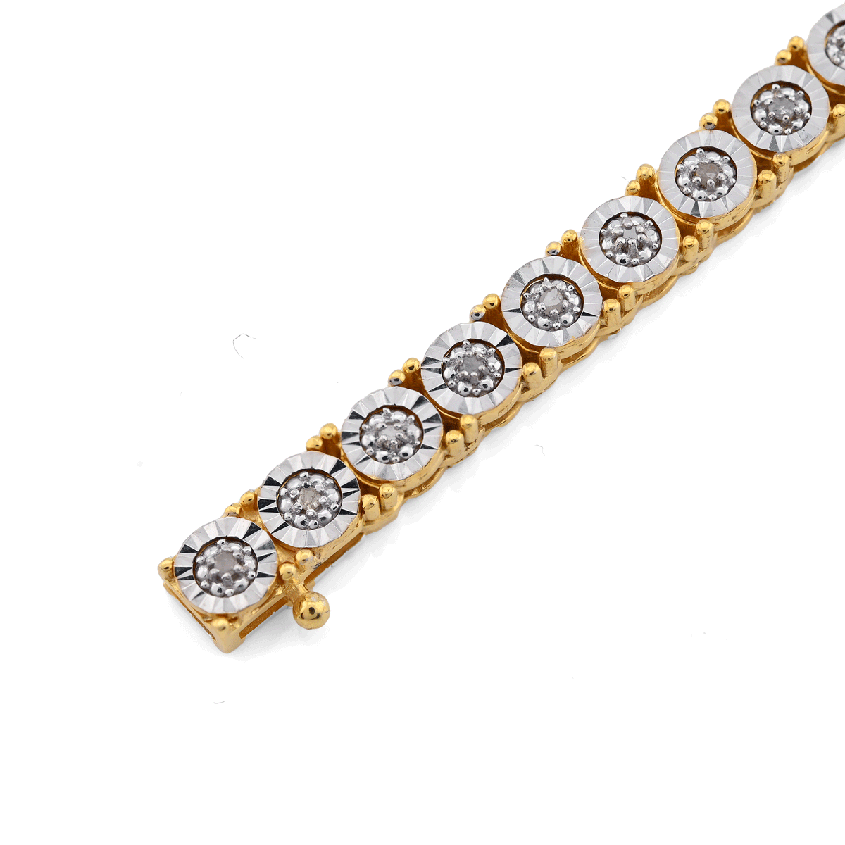 925 Yellow 2CTW Natural Diamond Tennis Chain 4.5MM Necklace 18" Men — view 13