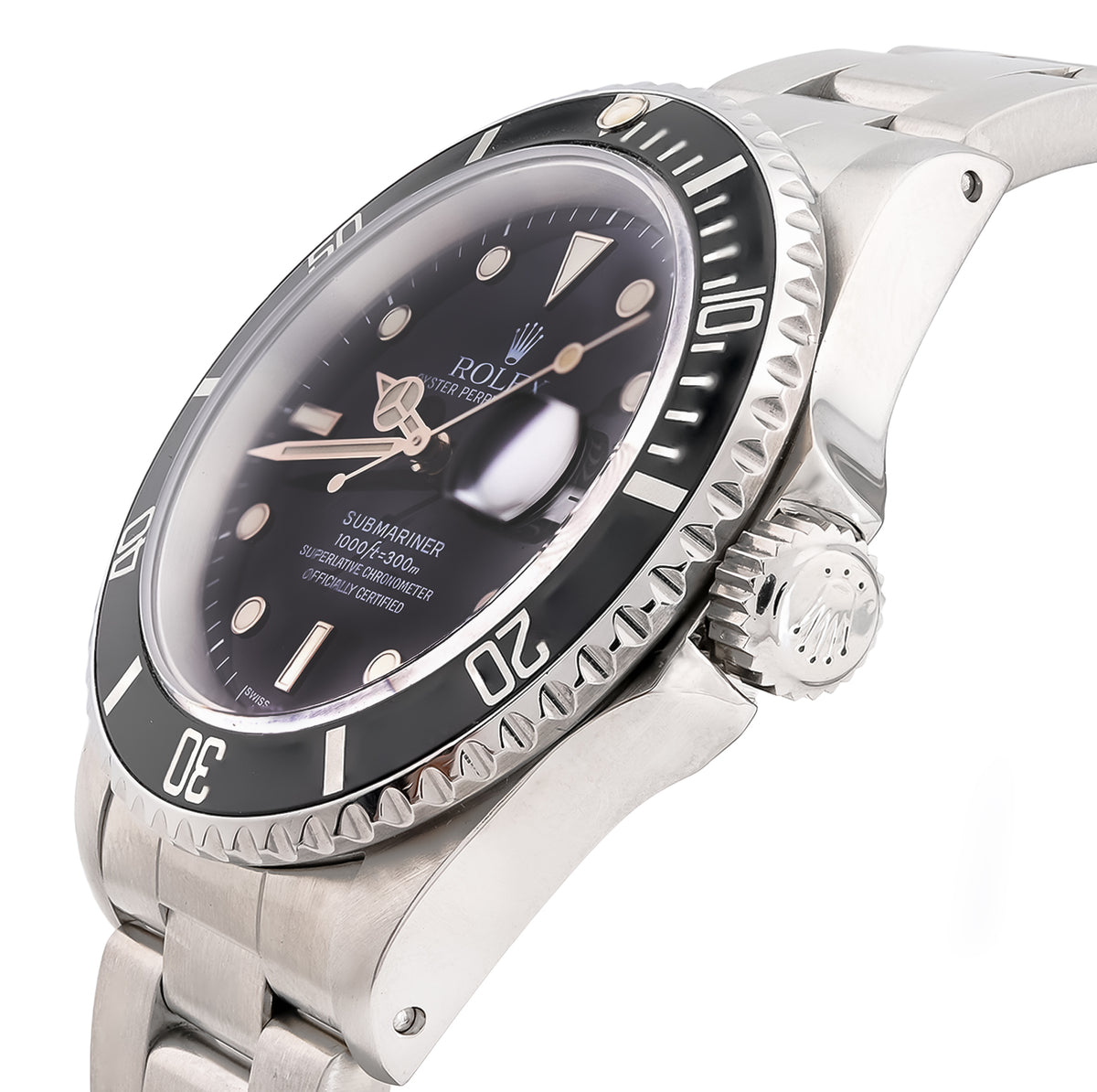 40MM Rolex Submariner Blackface Oyster Band  — view 3