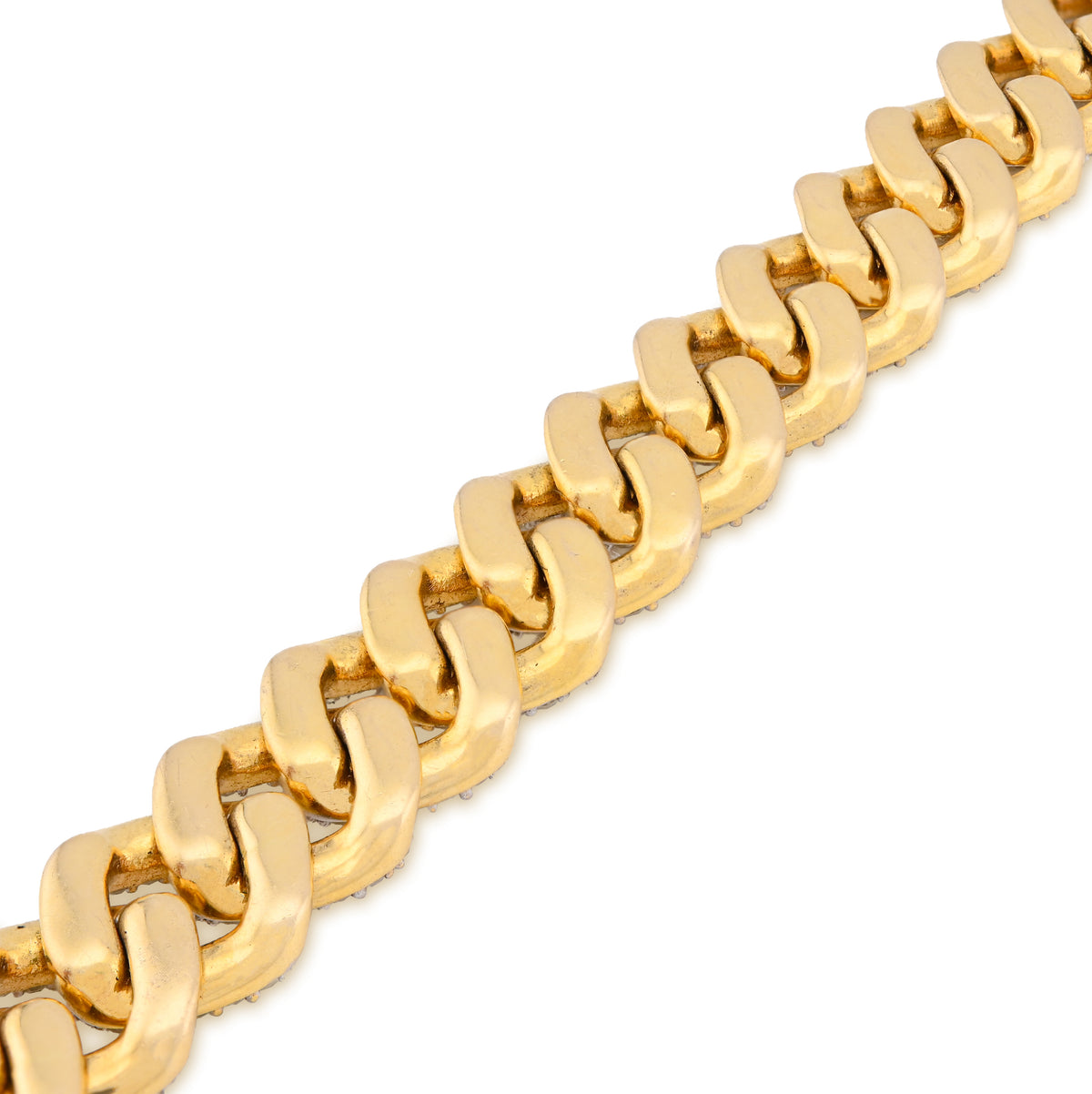 10K Yellow Gold 5.35CT Natural Diamond 10MM Cuban Link 8" Bracelet 35.7g Men Women — view 8
