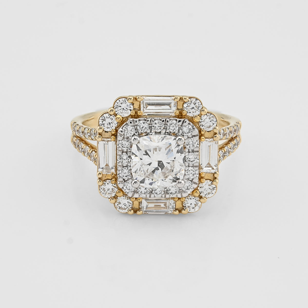 14K Yellow Gold 2.19 CTW Lab Diamond Women's Ring — view 8