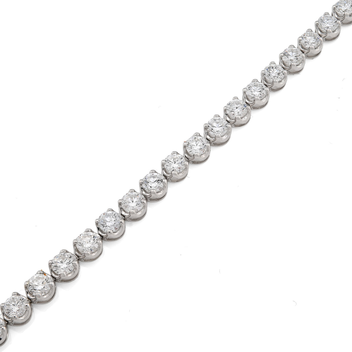 10K White Gold 5CTW Lab Diamond Tennis Bracelet 4MM 7" — view 2