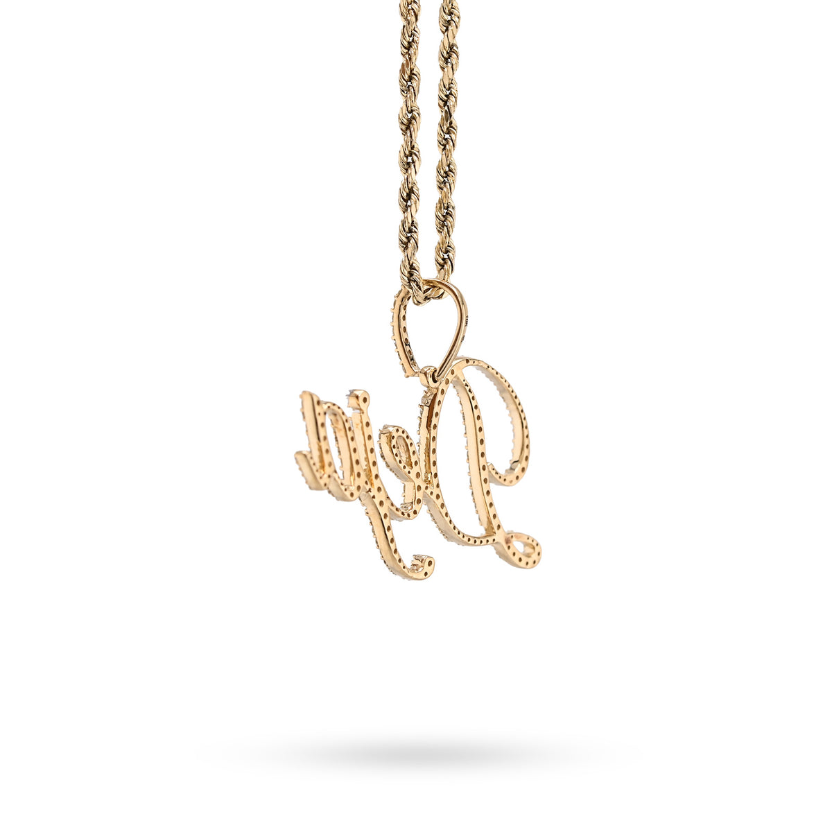10K Yellow Gold 1 CT Natural Diamond "DEJA" Name Pendant 3 g Charm — view 4
