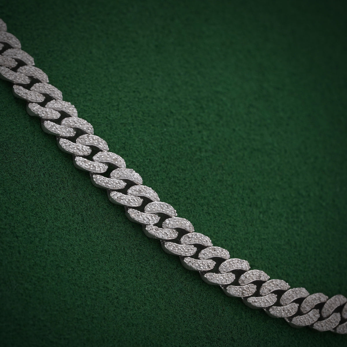 925 SS 8.10CT Natural Diamond 7MM Round Cuban Chain 22" Men Women Necklace — view 15