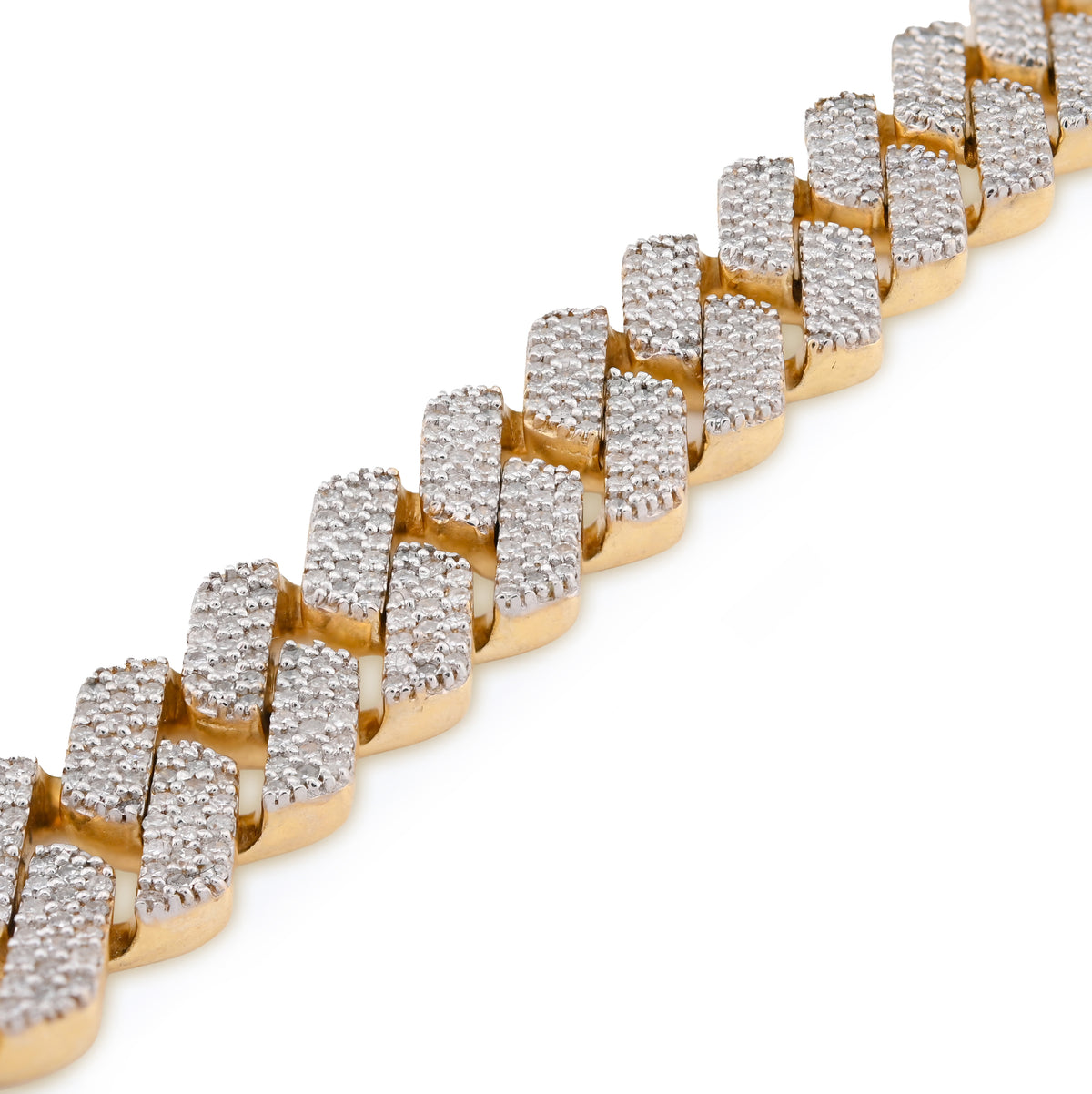 10K yellow Gold 3.64CT Natural Diamond 10MM Cuban Link Bracelet 8" Men Women 27.8g  — view 5