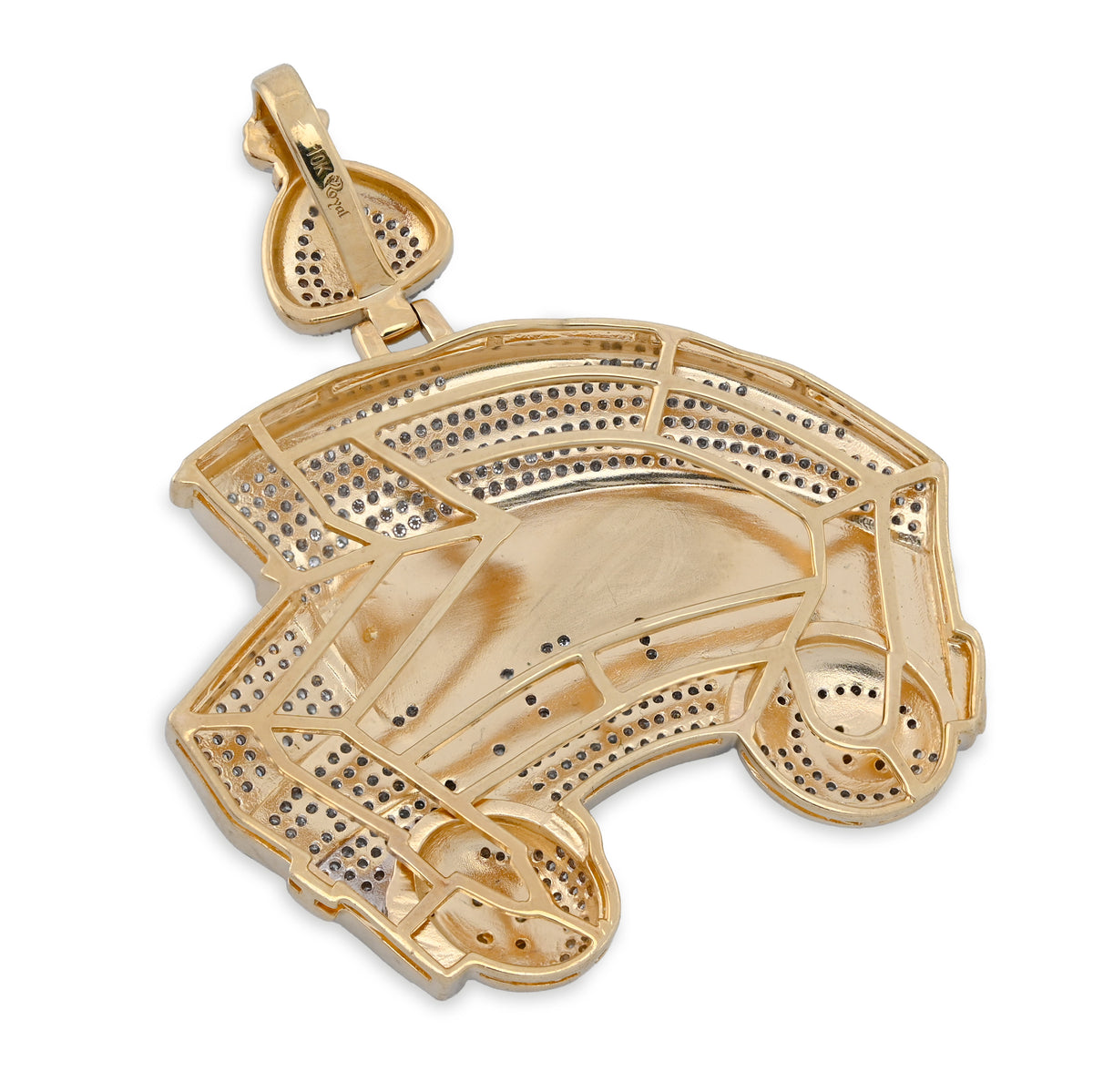 10K Yellow Gold "Don't Miss The Bus" Bus Shape Pendant 2.5CT Natural Diamond Men Women Pendant Charm — view 7
