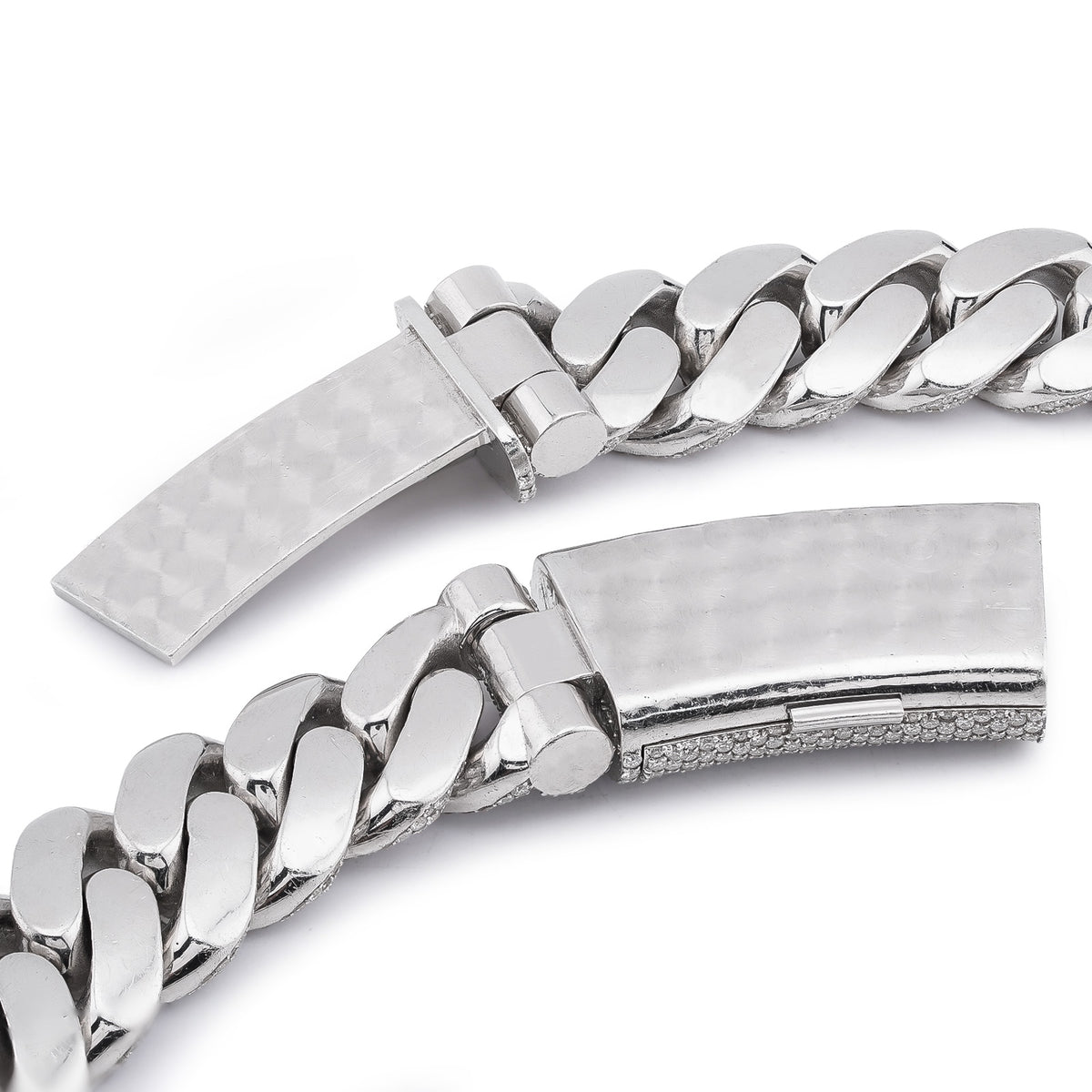 925 SS 20MM 76.45CT Cuban Link 447.2 Grams Lab Diamond 22" Men Chain — view 2