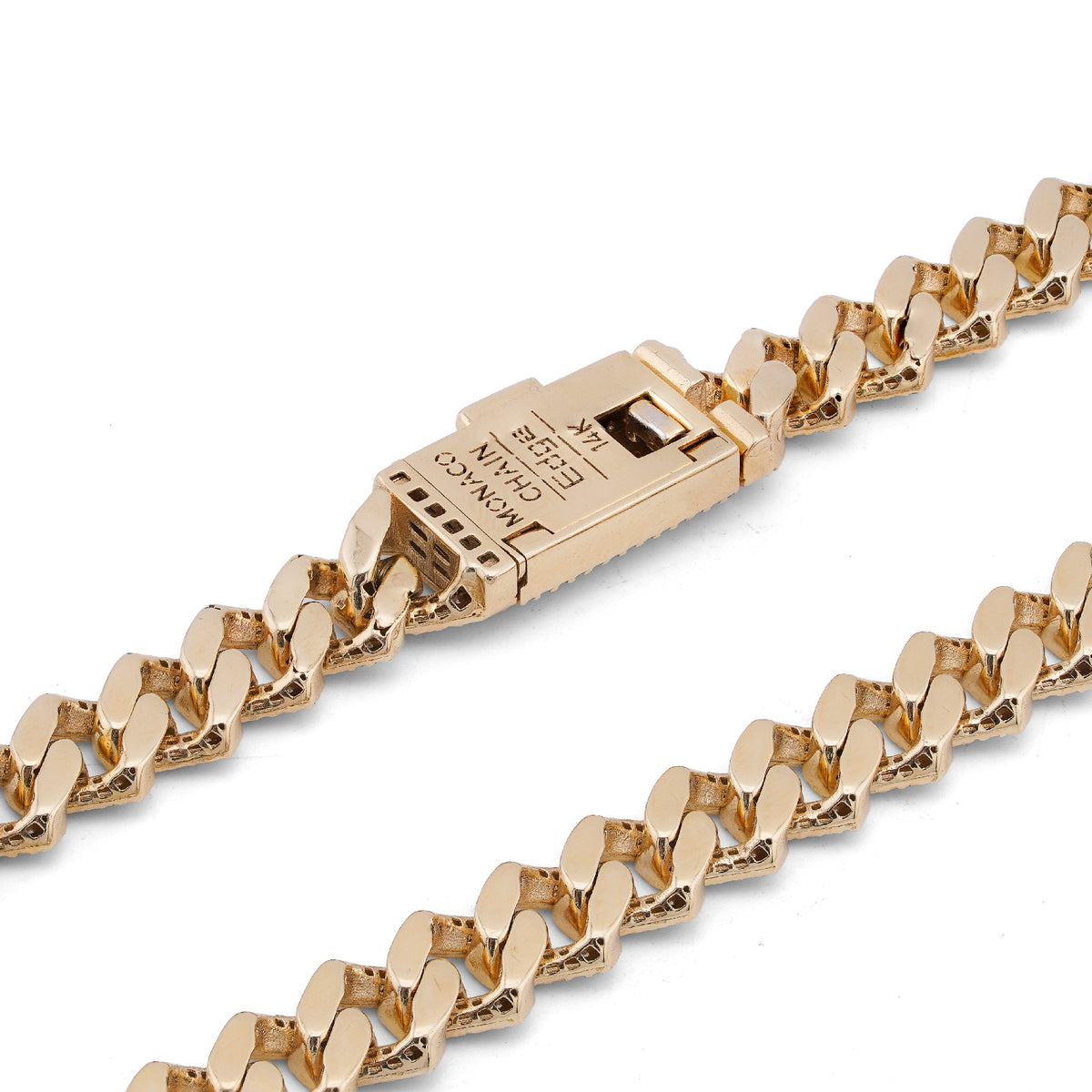 14K Yellow Gold 8.5CT Natural Diamond 10MM Men Box Cuban link Chain 24" Necklace — view 7