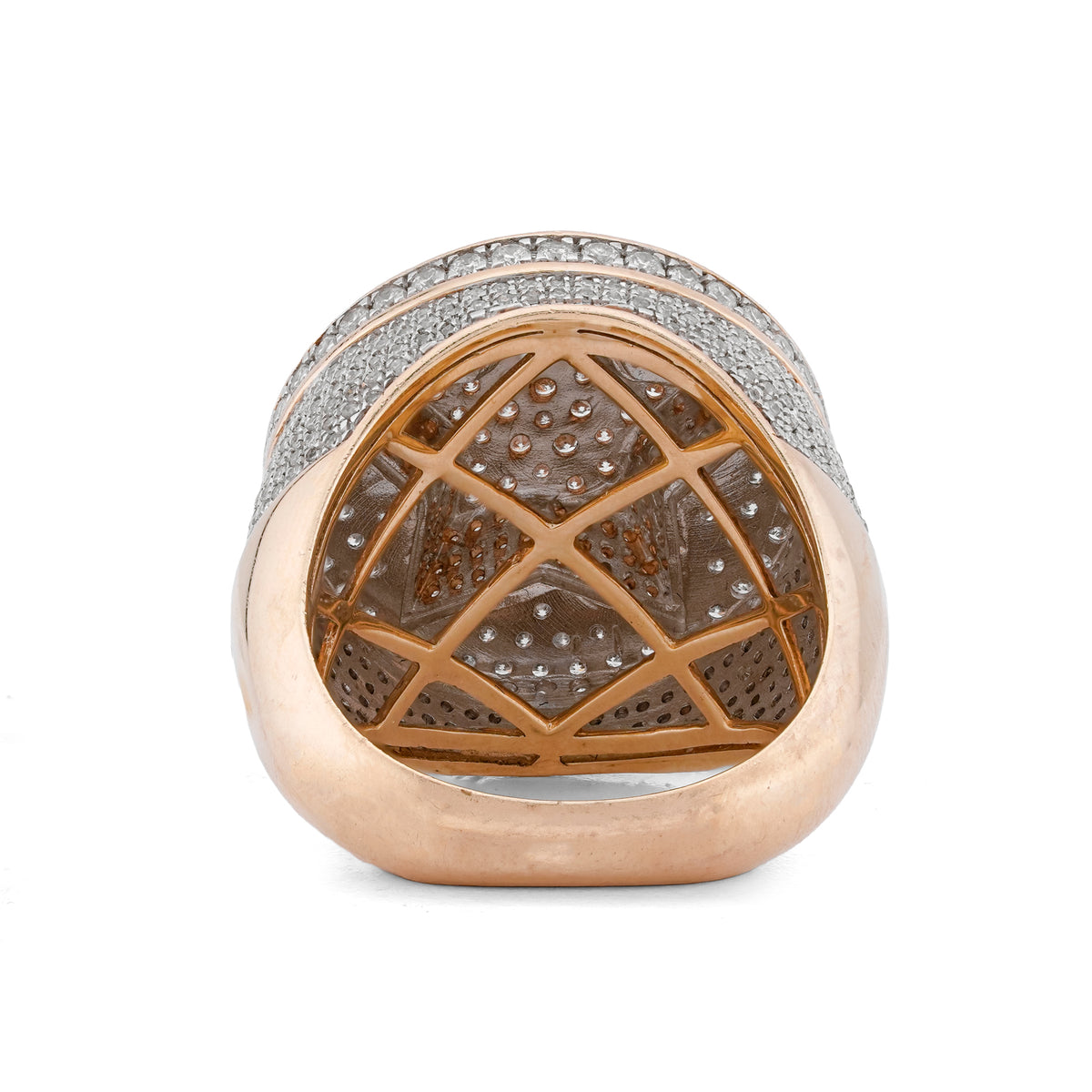 Star Circular Ring 1.3CT Natural Diamond 14KT Yellow Gold Men Ring