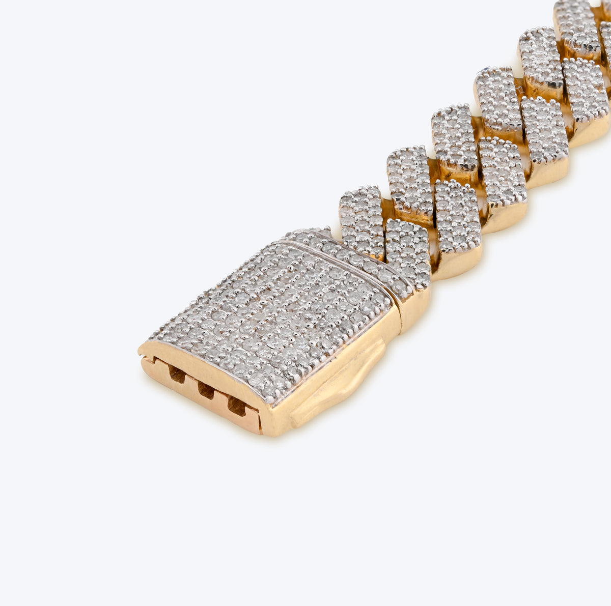 10K yellow Gold 3.64CT Natural Diamond 10MM Cuban Link Bracelet 8" Men Women 27.8g  — view 4