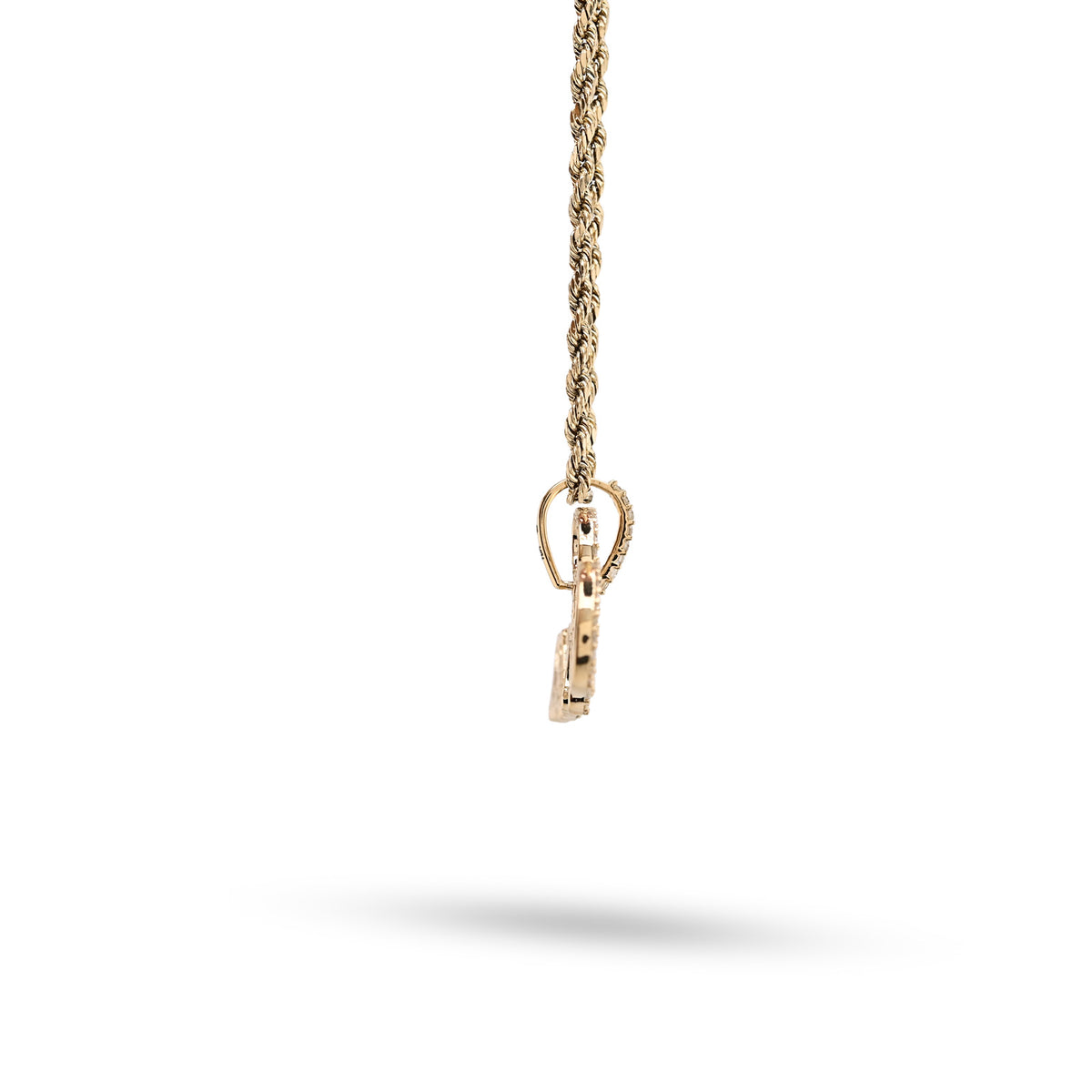 10K Yellow Gold 1 CT Natural Diamond "SERENA" Name Pendant 3.1 g Women Charm — view 2