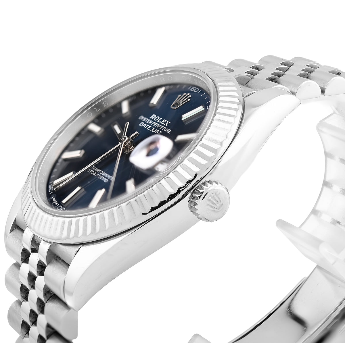41MM Rolex DJ Stainless Steel Blue Face Jubilee Band  — view 6
