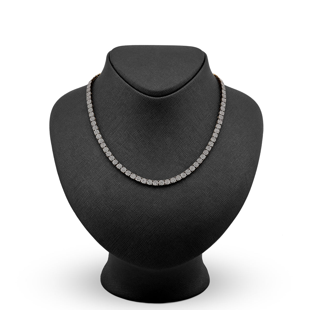 10K Yellow Gold 5 CT Natural Diamond 4.5 MM Tennis Chain 20" Men 21.9 g Necklace — view 8