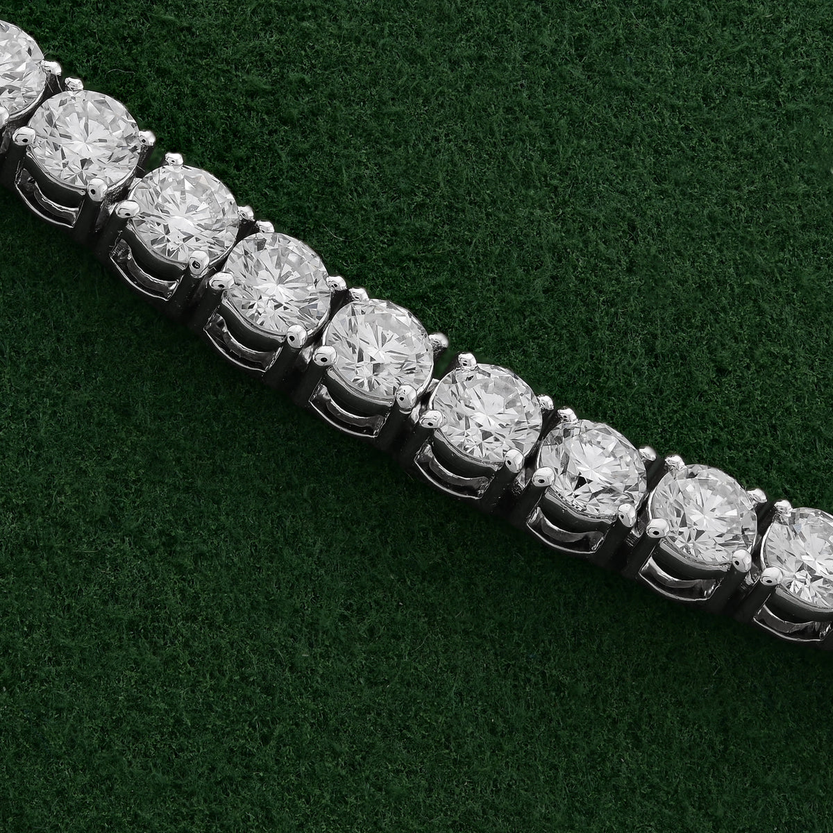 25 Pointer Tennis Chain 22.75CT Lab Diamond 925 Silver 18" men Women Necklace — view 4