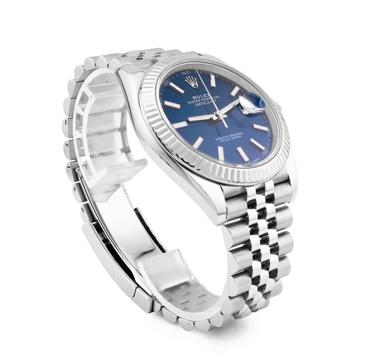 41MM Rolex DJ Stainless Steel Blue Face Jubilee Band  — view 4