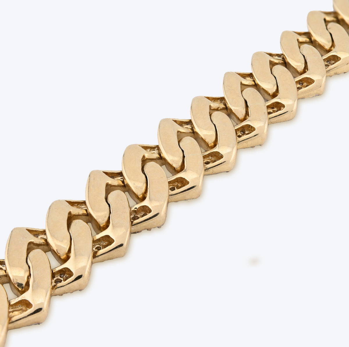 10K yellow Gold 3.64CT Natural Diamond 10MM Cuban Link Bracelet 8" Men Women 27.8g  — view 11