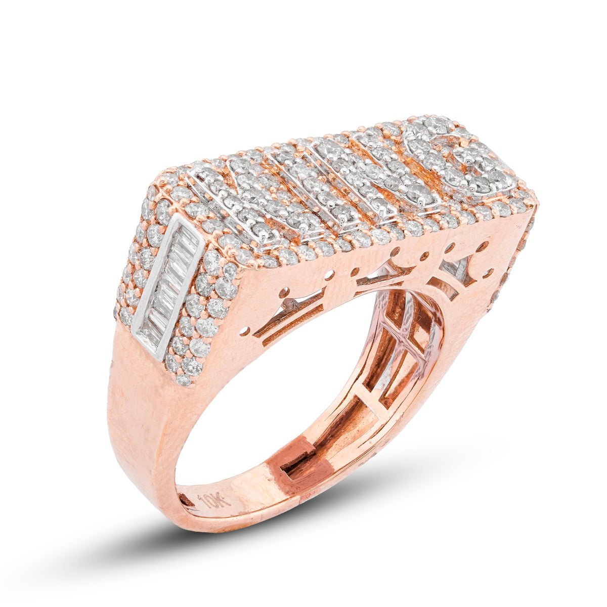 "KING" Ring 10K Yellow Gold 1.85CT Natural Diamond Ring