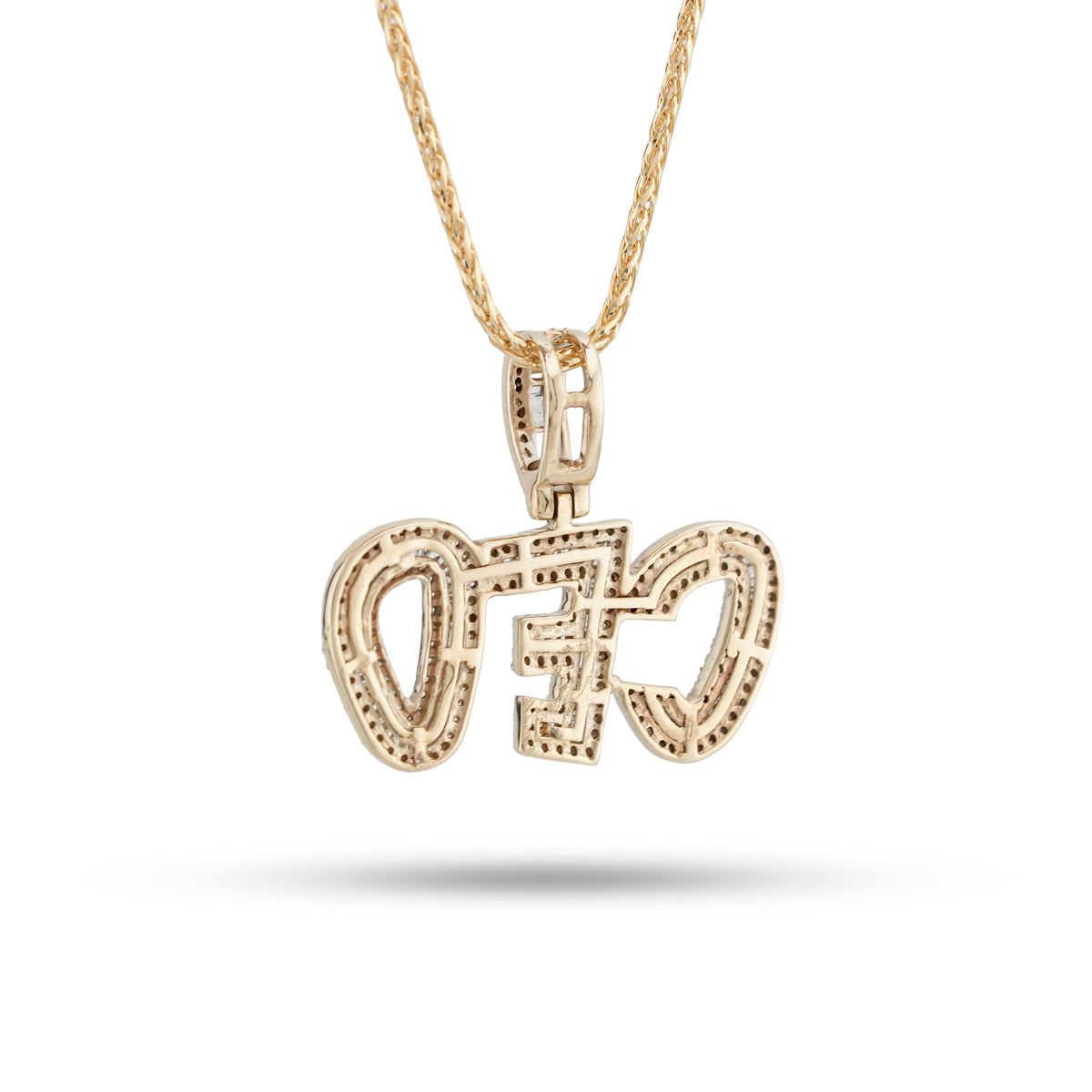 CEO Charm Baguette/ Pointer 2ct Natural Diamond 10K Gold Men Women Pendant