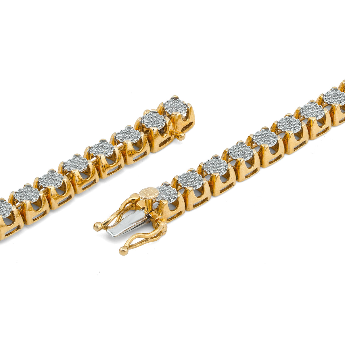 10K Yellow Gold 3.62CT 20" Natural Diamond Men Tennis Chain — view 6