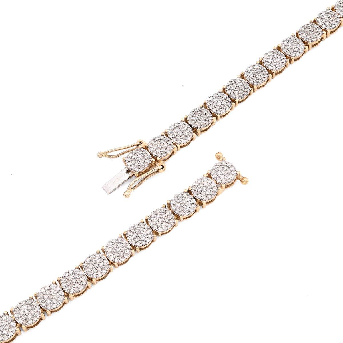10K Yellow Gold 5 CT Natural Diamond 4.5 MM Tennis Chain 20" Men 21.9 g Necklace — view 4