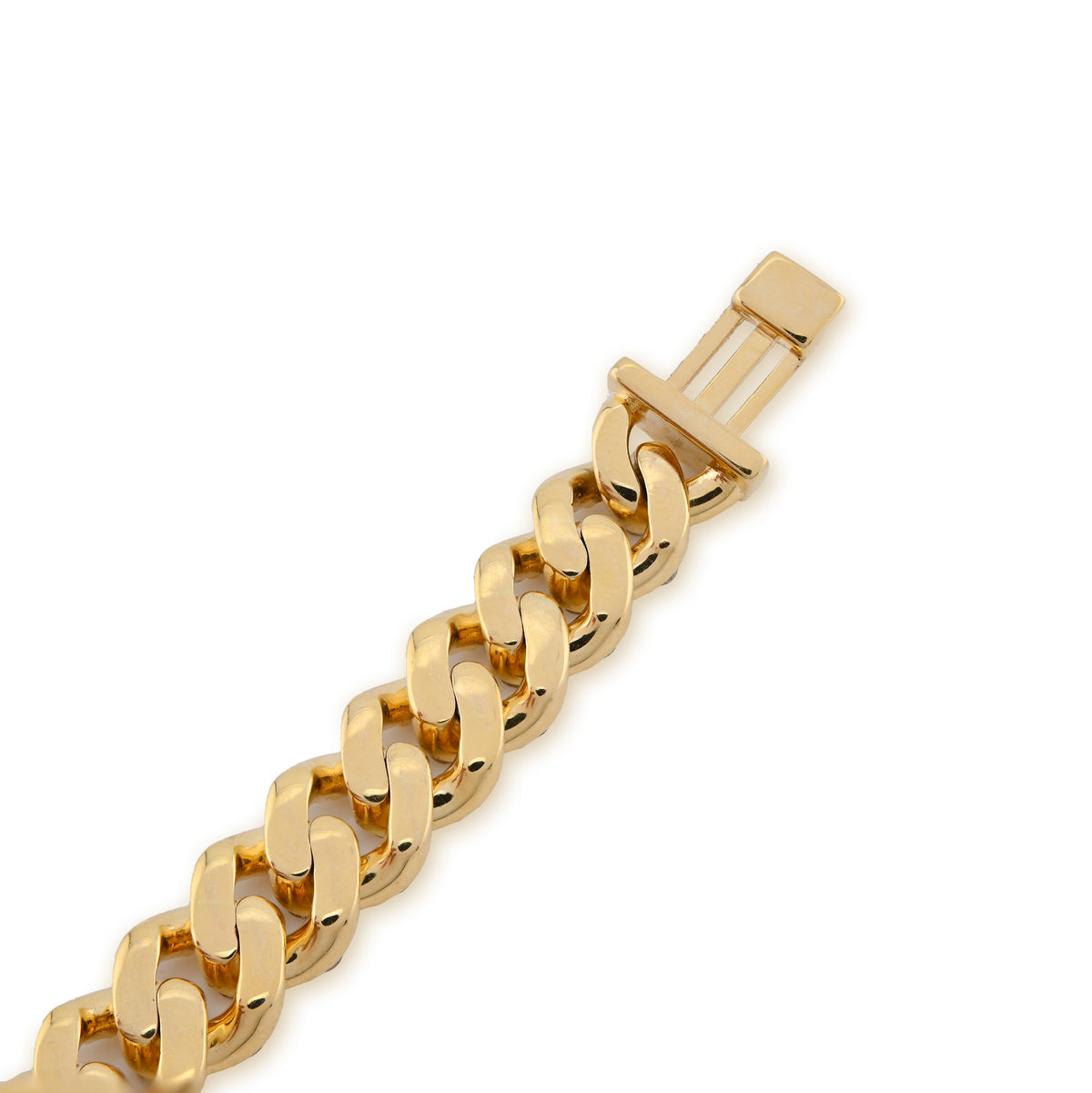 10K yellow Gold 6.87CT natural Diamond Round Cuban Link Bracelet 8MM Men Bracelet 8" — view 7