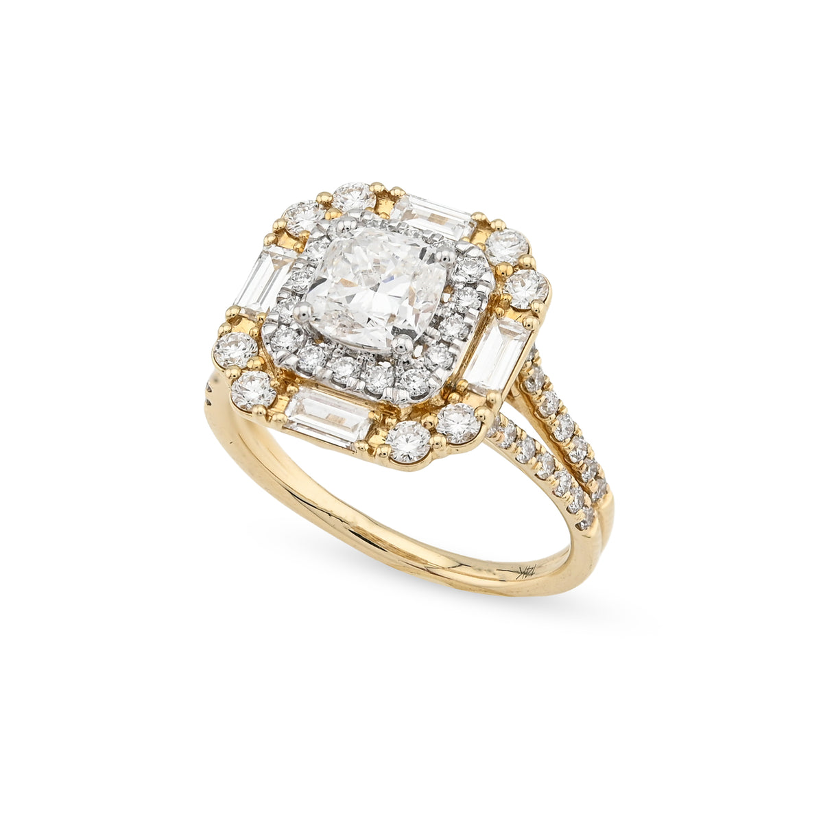 14K Yellow Gold 2.19 CTW Lab Diamond Women's Ring — view 5