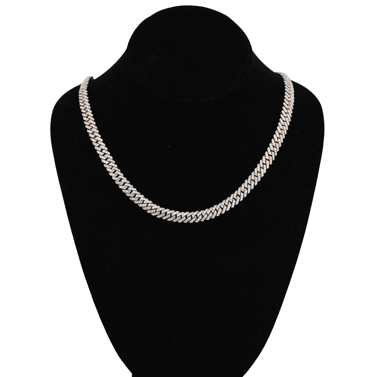 925 Yellow Silver 12.87CT 8MM Lab Diamond Snake Cuban Link Chain 21" Necklace — view 3